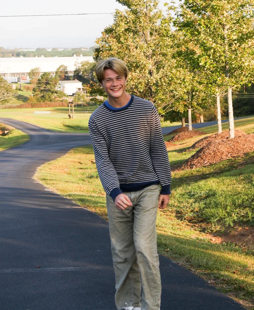 foster care teen enjoying time at new home